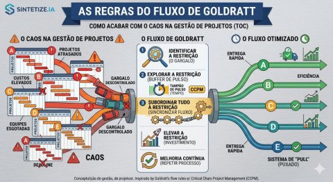 As Regras do Fluxo de Goldratt: Como Acabar com o Caos na Gestão de Projetos (TOC)
