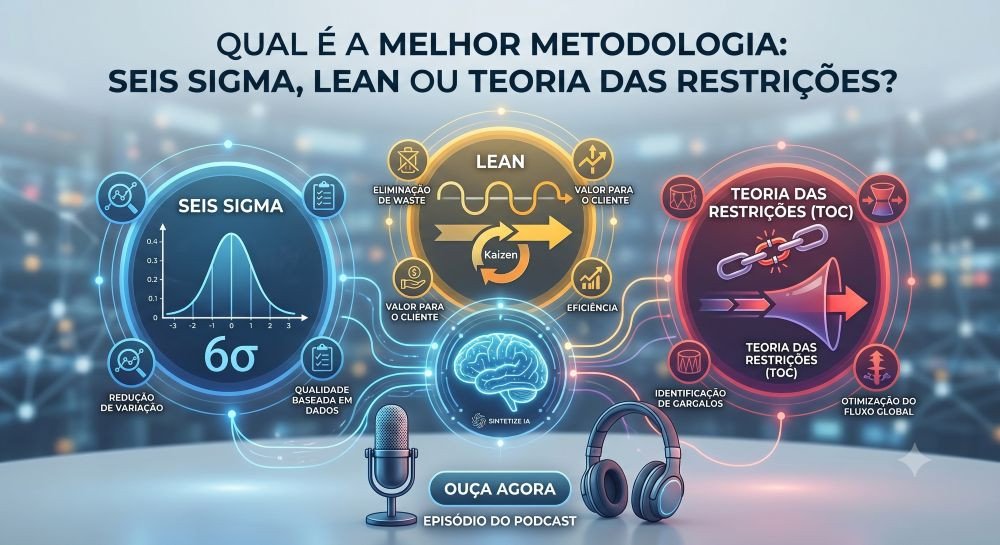 Qual é a melhor metodologia: Seis Sigma, Lean ou Teoria das Restrições?
